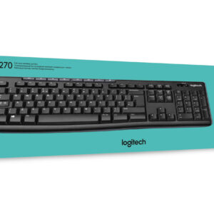 Logitech 920-004508 / 920-004509 Mk270 Cordless ( K270 Cordless Kb + M185 Mouse ) Enhanced Function Keys + 8 Hot Keys On/Off Switch On Mouse & Kb Spill-Resistant Black - Nano Receiver - Usb