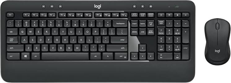 Logitech 920-008685 Mk540 Cordless ( K540 Cordless Kb+ M310 Mouse ) Incurve Keys With Palm Rest Adjustable Tilt Legs Enhanced Function Keys + Hot Keys Battery Indicator + On/Off Switch On Mouse Black - Usb Unifying Receiver