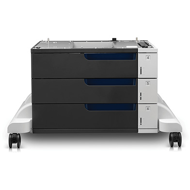Hp Ce725a 1500s ( 3x500 ) Input Tray + Stand With Wheel For Color Laserjet Cp5525 M750 M775 Series