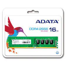 Adata Ad4u2666316g19 / Ad4u2666716g19 / Ad4u266616g19 Value 16gb Ddr4-2666 (Pc4-21300) Cl19 - 288pin 17gb/Sec Memory Bandwidth 8-Layer Pcb 1.2v - Lifetime Warranty - Retail Pack