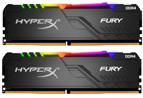 Kingston Hyper-X Rgb Fury Hx436c18fb4k2/32 / Rgb Fury Beast Kf436c18bbak2/32 Ddr4-3600 ( Pc4-28800) With Asymmetrical Heatsink Cl18 16gb X 2 Kit - Support Intel Xmp ( Extreme Memory Profiles ) 1.35 - 288pin - Lifetime Warranty