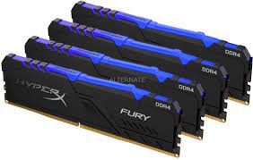 Kingston Hyper-X Rgb Fury Hx426c16fb3a/32 / Rgb Fury Beast Kf426c16bba/32 Ddr4-2666 ( Pc4-21300) With Asymmetrical Heatsink Cl16 32gb - Support Intel Xmp ( Extreme Memory Profiles ) 1.2v - 288pin - Lifetime Warranty