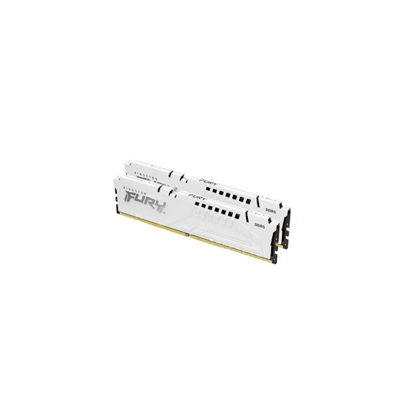Kingston Kf552c36bwek2-32 - Ddr5-5200 (Pc5-41600) Fury Beast With White Heatsink 16gb X2 Dual Kit - Optimized For Amd Ryzen + Intel Xmp ( Extreme Memory Profiles ) Cl36 - 288pin Single Rank 38.4gb/Sec Memory Bandwidth Built-In Ecc 1.25v With Built-In