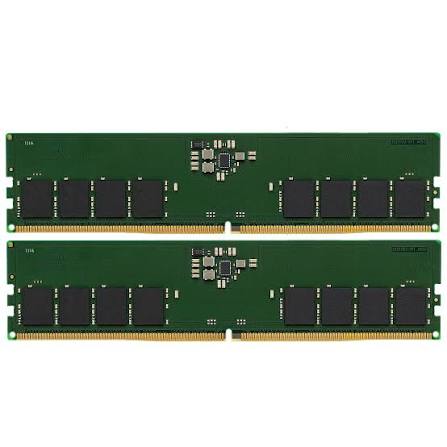 Kingston Kvr48u40bs6k2-16 - Ddr5-4800 (Pc5-38400) Value 8gb X2 Dual Kit Cl40 - 288pin Single Rank 38.4gb/Sec Memory Bandwidth Built-In Ecc 1.1v With Built-In Power Management Ic - Lifetime Warranty - Retail Pack