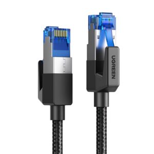 Ugreen Cat8 Nylon Braided Ethernet Cable - 40gbps With Modular Plugs - 1m
