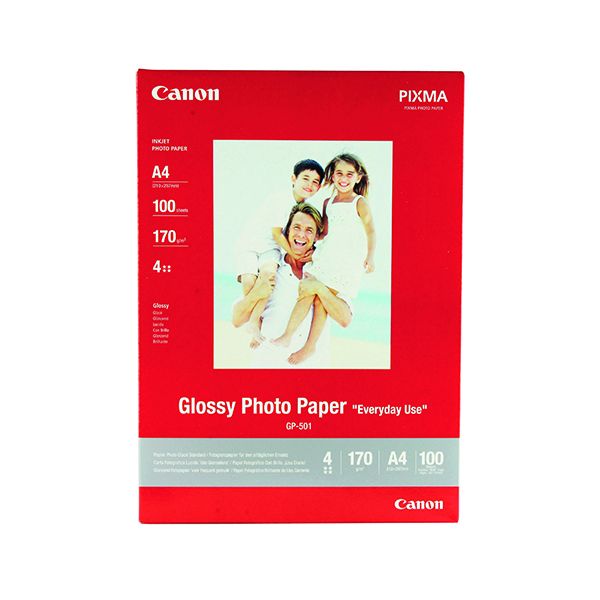 Canon Gp-501 A4 Glossy Photo Paper - 100sheets 170g/M