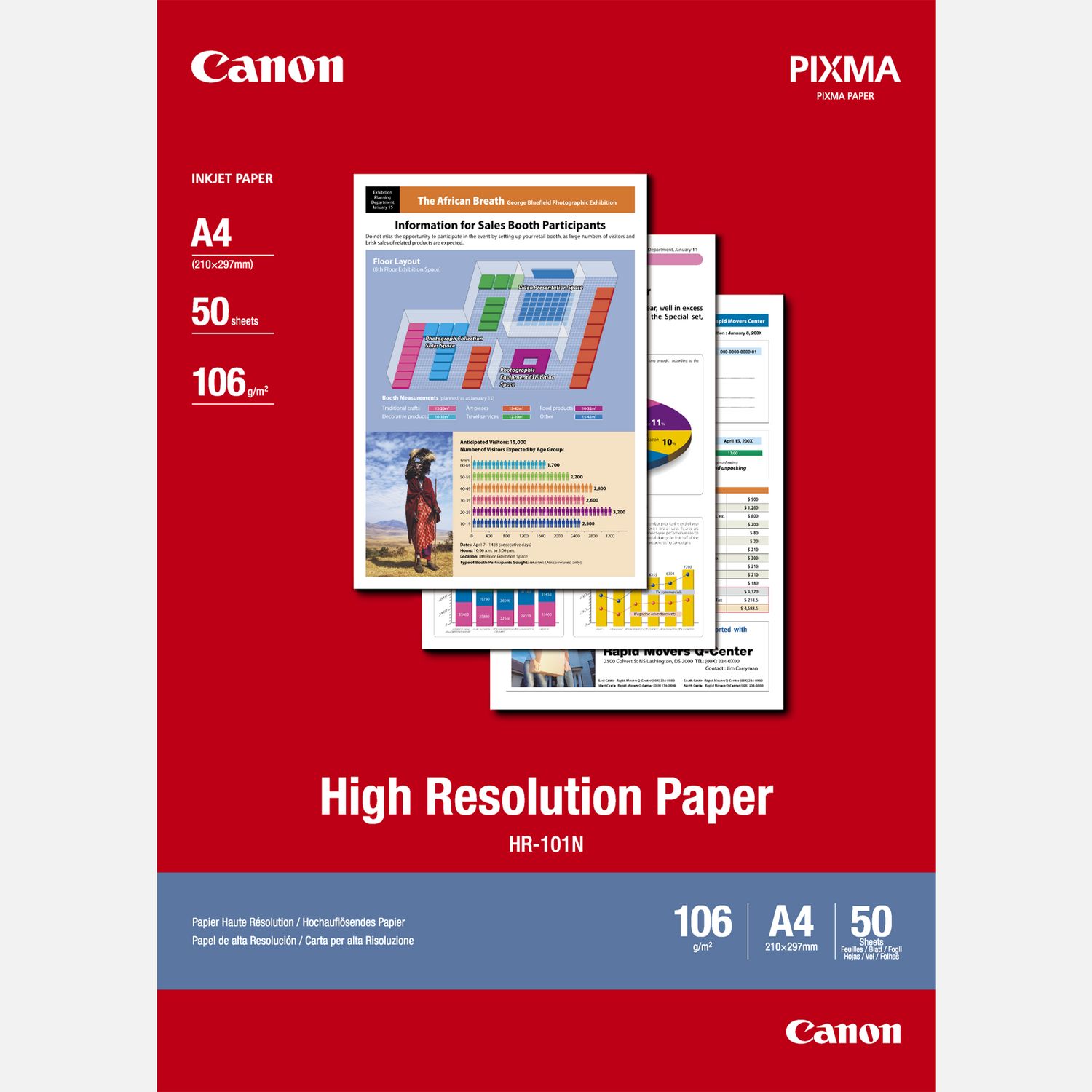 Canon Hr-101n A3 High Resolution Paper - Matte Finish 20sheets 106g/M