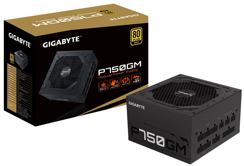 Gigabyte Gp-P750gm / Gp-Ud750gm 750w 80plus Gold Modular - 10x Full Modular Cable Management ( All Detachable + Flat Cable System ) Eps12v- 24pin ( 4pin Detachable ) 2x Eps12v 4x 8pin (2+6) Pci-E Power 8x Sata + 1x 4pin Molex Mesh Braided Cable Desi