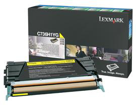 Lexmark C736h1yg - Return Program Toner Cartridge Yellow 10000pages - For Lexmark C736 X736 X738